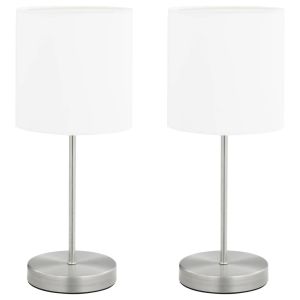 vidaXL lámparas de mesa táctiles 2 unidades blanco e14