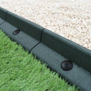 Bordes de césped verde flexibles paquete de 46 x 1.2m