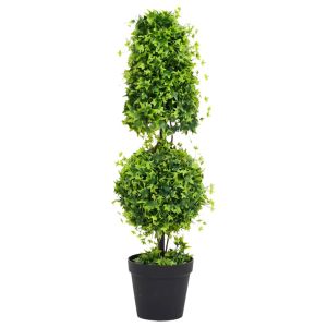 vidaXL planta de boj artificial con macetero verde 100 cm