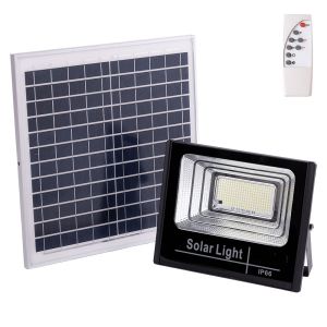 Proyector LED solar 120w 4000k panel: 6v/15w batería: 3,2v/8000mah control