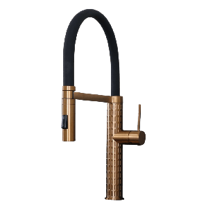 Architek mezclador de fregadero con rociador móvil en cobre cepillado