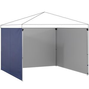 Paredes laterales carpa 300x200 cm tela oxford color azul Outsunny
