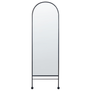 Espejo de pared jarnages 45 cm 145 cm metal negro
