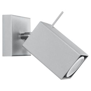 Lámpara de pared merida 1 gris acero 8x8x16cm