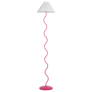 Lámpara de pie jikawo metal rosa