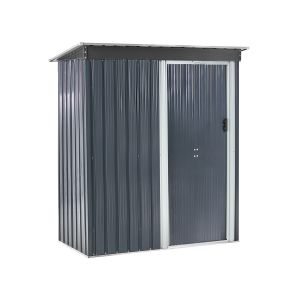 Cobertizo de jardín aisone 150 cm 89 cm gris grafito