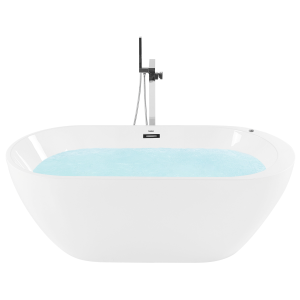 Bañera de hidromasaje independiente con LED nevis 170 x 80 cm blanco