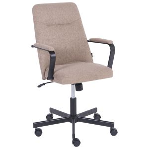 Silla de oficina caroga tela marrón claro