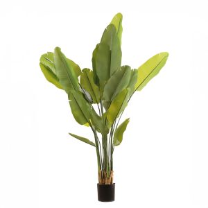 Planta artificial ravenala 180 cm verde y marrón - naturing monde