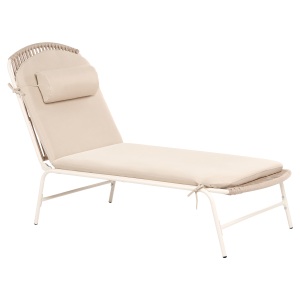 Tumbona con cojín sezze metal beige claro