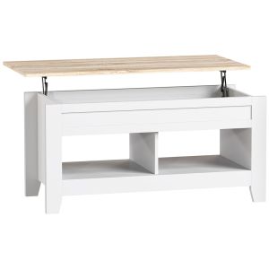 Mesa centro elevable 105x50x49 cm bicolor Homcom, hogar - muebles de salón