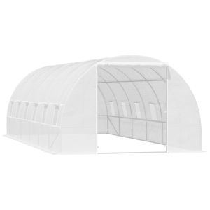 Invernadero de jardín acero, pe color blanco 800x300x200 cm outsunny