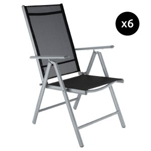 6 sillas de jardín de aluminio