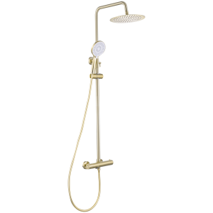 Valaz barra de ducha/bañera termostática dorado cepillado ebro 25cm