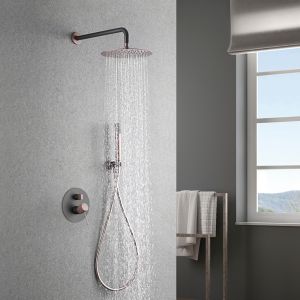 Imex - columna ducha empotrada con grifo gris serie line