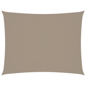 vidaXL toldo de vela rectangular tela oxford gris taupe 3,5x4,5 m
