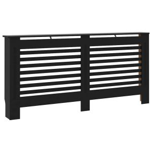 vidaXL cubierta para radiador mdf negro 172x19x81,5 cm