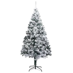 Árbol de navidad artificial verde con nieve 240 cm es7927