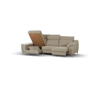 Sofá cama chaiselongue elegance beige izquierda