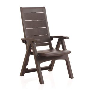 Sillón multiposición sp berner legno 62x63x110 cm resina con efecto madera