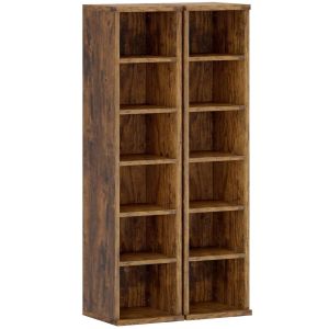 Estanterías para cd 21x22.5x88.5 cm color marrón Homcom