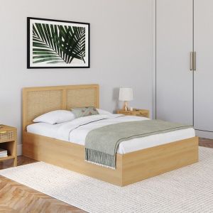 Cama arcón doble edhen con rejilla de madera 140 x 190 cm