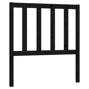 vidaXL cabecero de cama madera maciza de pino negro 96x4x100 cm