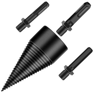 Broca leña 42mm cónica 3 mangos hexagonal acero cortar