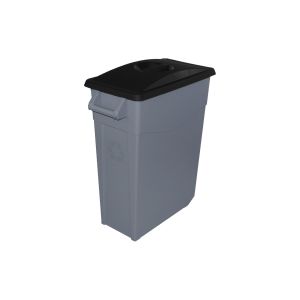 Denox - contenedor de basura denox  65,  | 65 l - tapa cerrada - negro