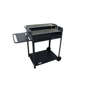 Barbacoa xl doble "p" con doble parrilla cromada 74x55