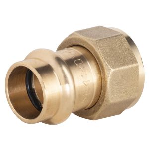 Conector de cobre prensado ø18 - hembra tuerca libre 3/4