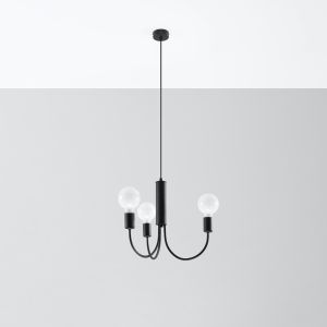 Candelabro piccolo 3 negro acero 45x100x45cm