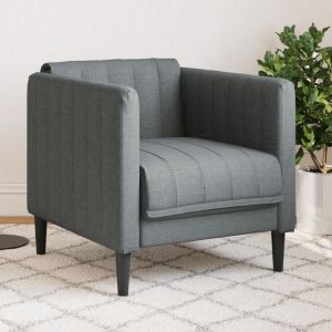 Sillón de tela gris oscuro qweo8772