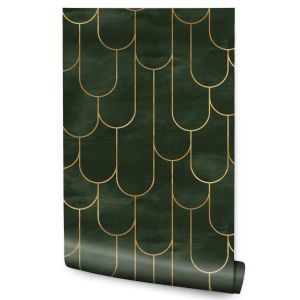Papel Pintado Motivos Geométricos Art Déco Para El Salón 53cm x 10m