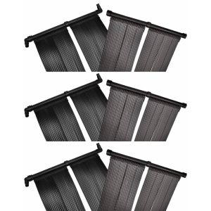 vidaXL panel de calentador solar de piscina 6 uds 80x620 cm