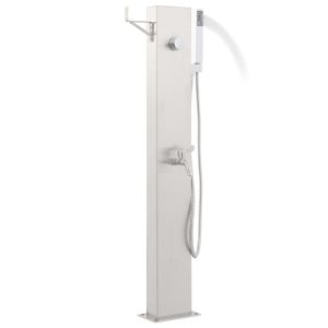 vidaXL grifo para ducha de jardín acero inoxidable 110 cm