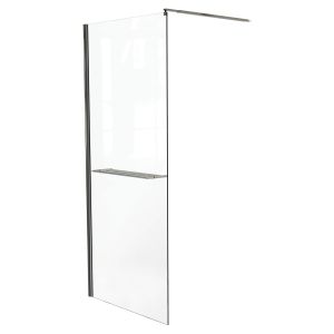 Ondee - mampara indus - 90x200x0,8cm - vidrio templado - estante