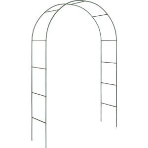 Arco de jardín de acero y resistente 140x40x240 cm verde