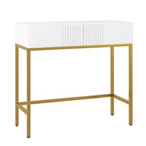 Mesa consola 80x31.5x75 cm color blanco Homcom
