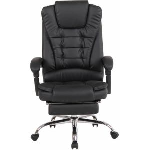 Silla de oficina con reposapiés - negra - 67 cm