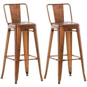 Taburetes de bar de metal - cobre - lote 2