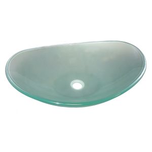 Ondee - lavabo oval pirogue - transparente - 56x36,5cm - vidrio