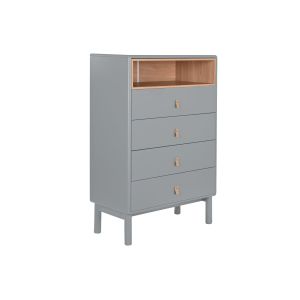 Chifonier mdf pu 80x40x117 gris