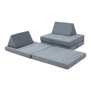 Sofá modular 5 piezas norhulta 150x66x46 cm pana - gris [en.casa]