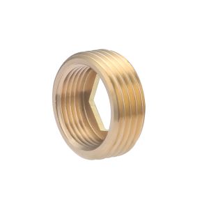 Tuerca de ajuste con tope, macho 1 - hembra 3/4, 6 caras interior