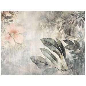 Papel pintado pared hojas flores 400x280 fotomurales dormitorio