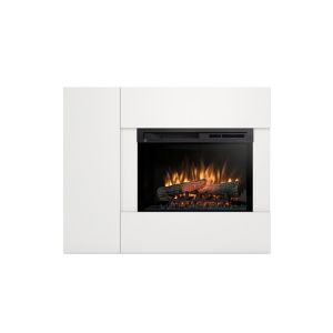 Chimenea eléctrica LED independiente, blanca - bia