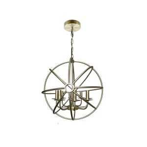 Suspensión luminosa - arnés - metal - oro - vintage