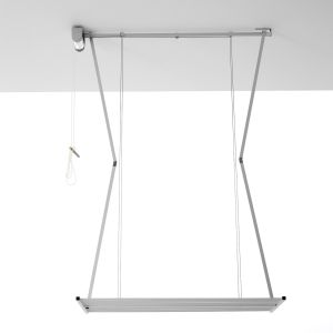 Tendedero techo 152 cm foxydry mini gris, ajustable, salvaspacio
