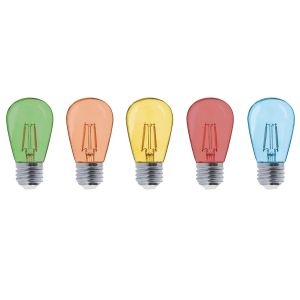 Paquete de 5 bombillas LED multicolor E27 party bulb